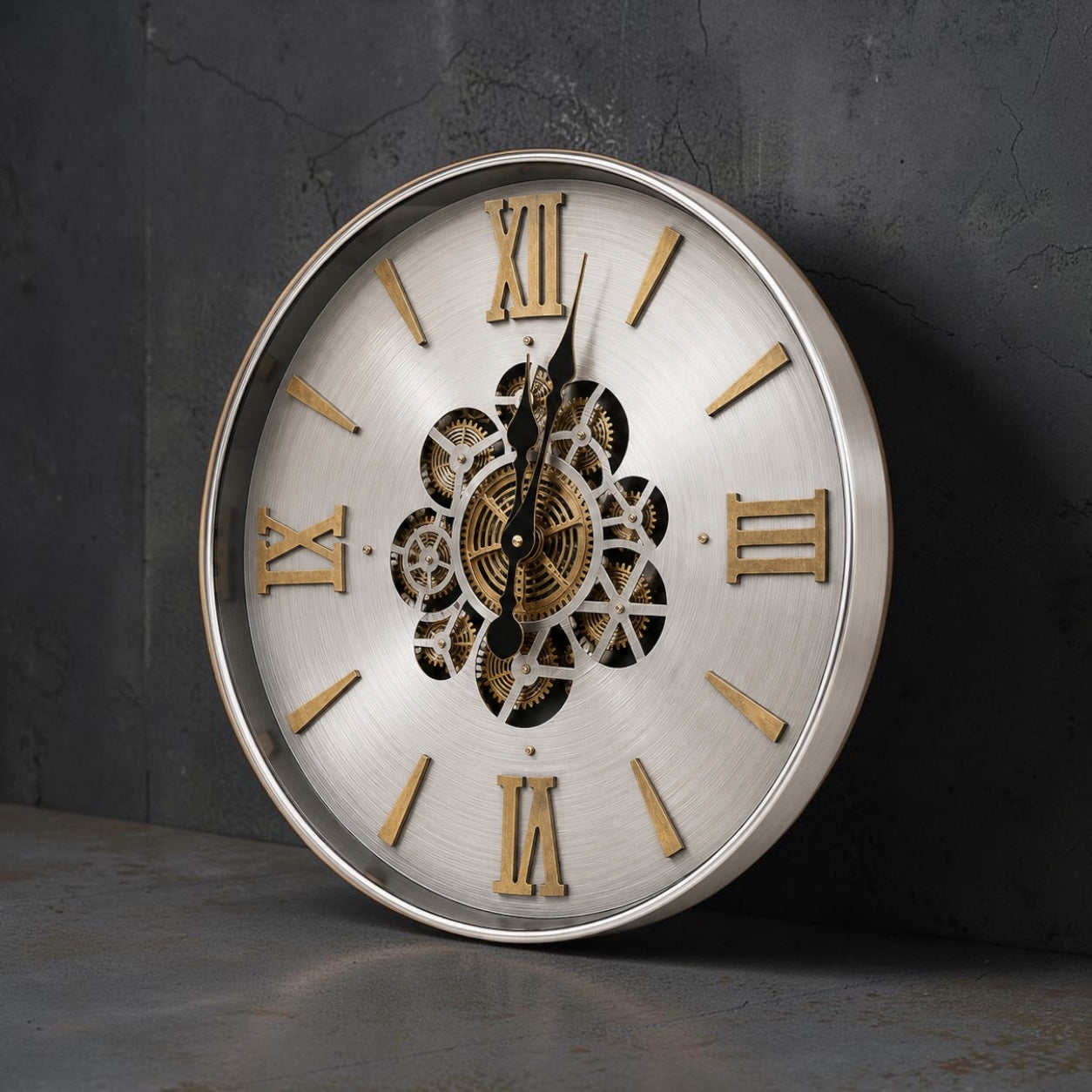 Grayson Metal Çarklı Duvar Saati 46 Cm
