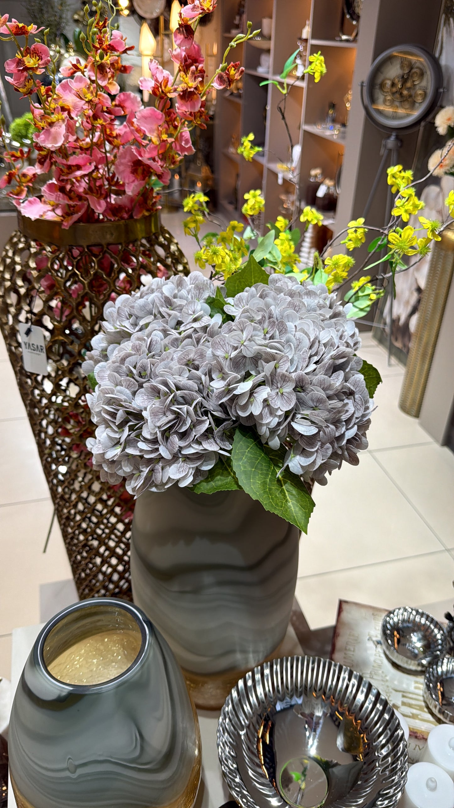 Yapay Islak Dokulu Ortanca Gri