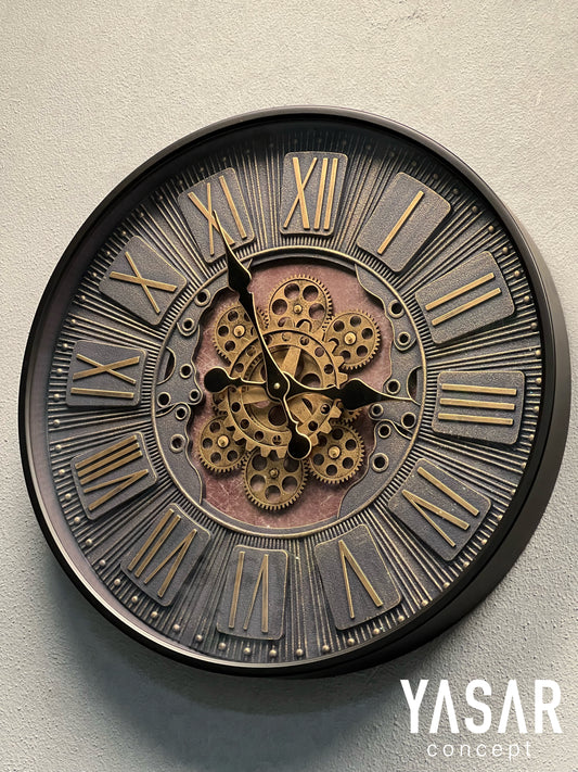 Thundergear Metal Çarklı Duvar Saati 60 Cm