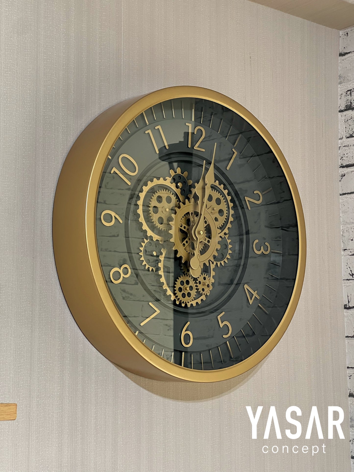 Cogrix Metal Çarklı Duvar Saati 46 Cm