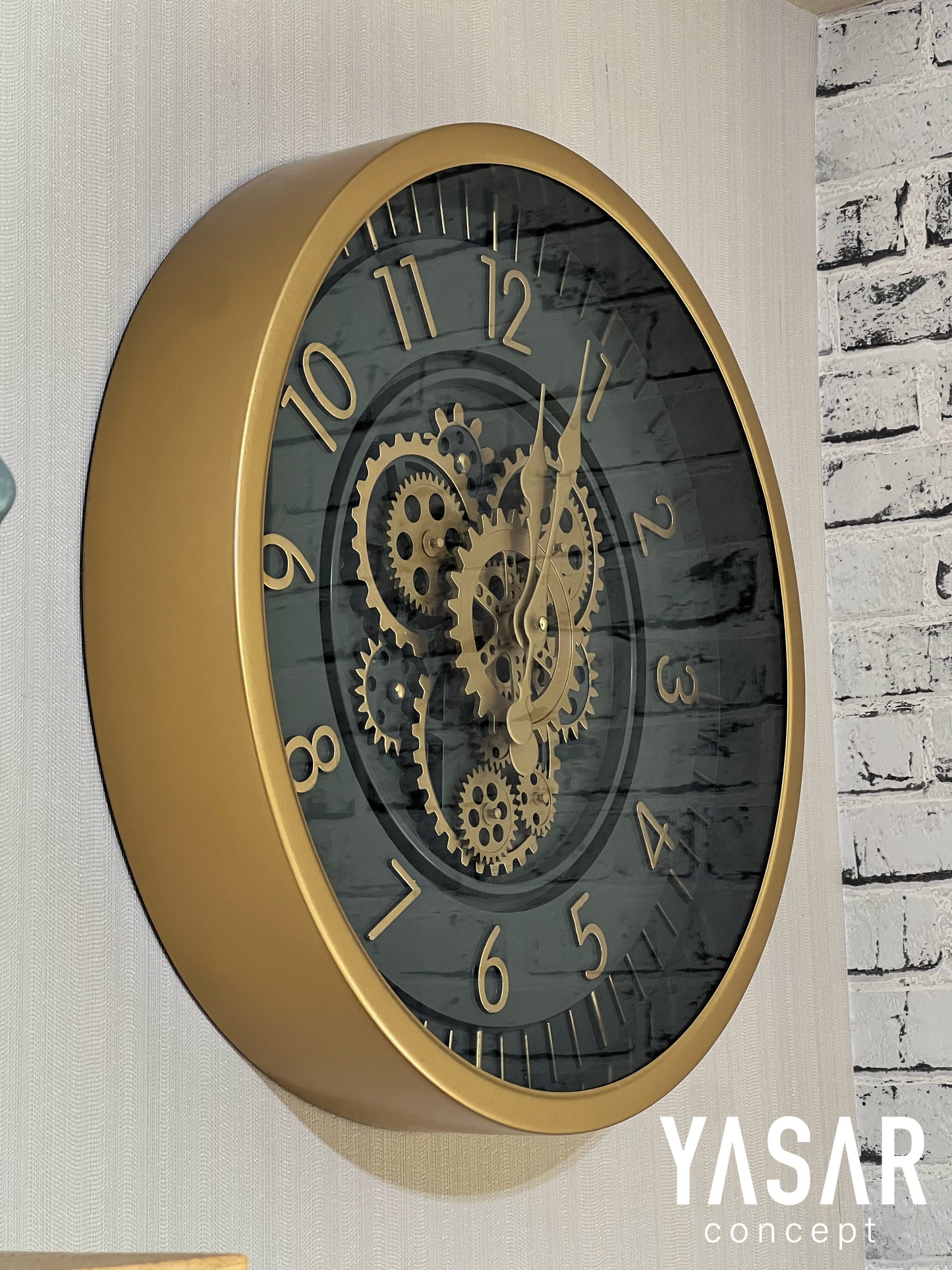 Cogrix Metal Çarklı Duvar Saati 46 Cm