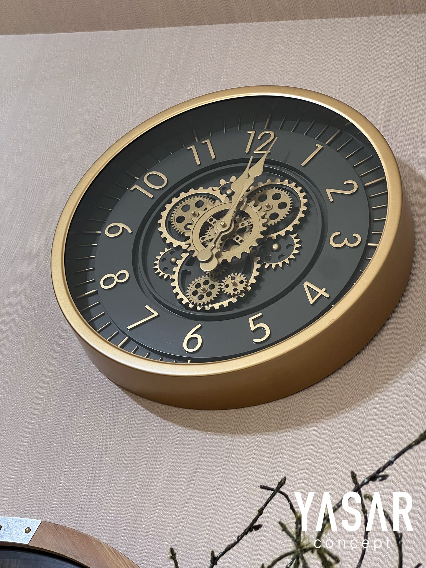 Cogrix Metal Çarklı Duvar Saati 46 Cm