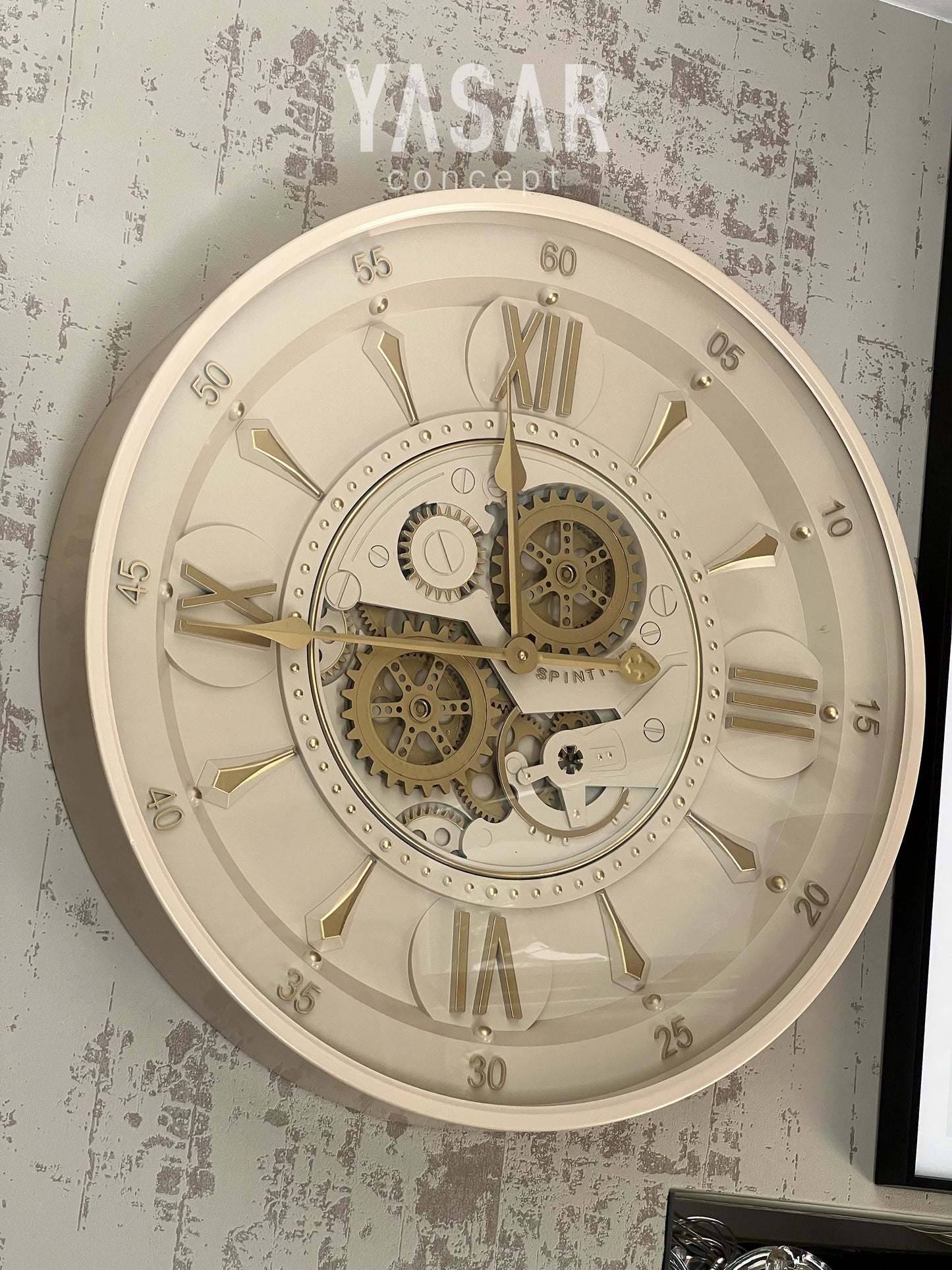 Cogsphere Metal Çarklı Duvar Saati 60 Cm