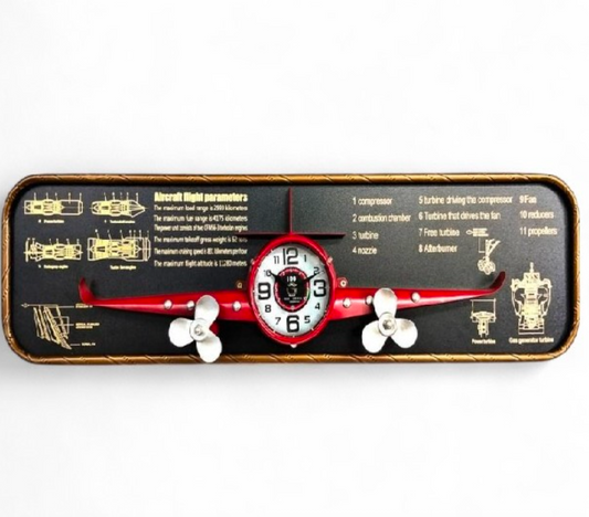 AeroClock Metal Duvar Saati 21x78 Cm