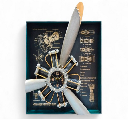 Flightex Metal Duvar Saati 80x96 Cm