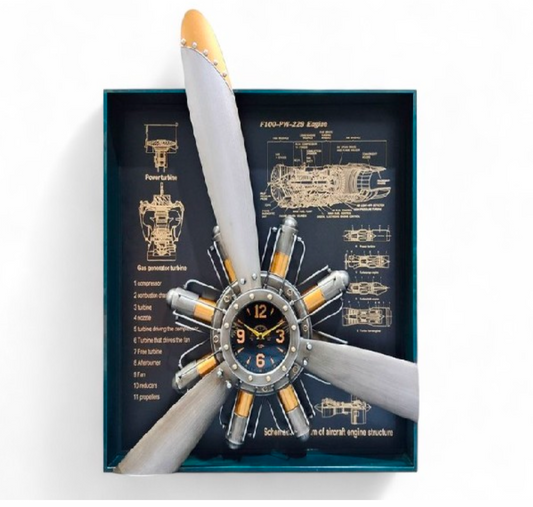 VortexAir Metal Duvar Saati 80x96 Cm