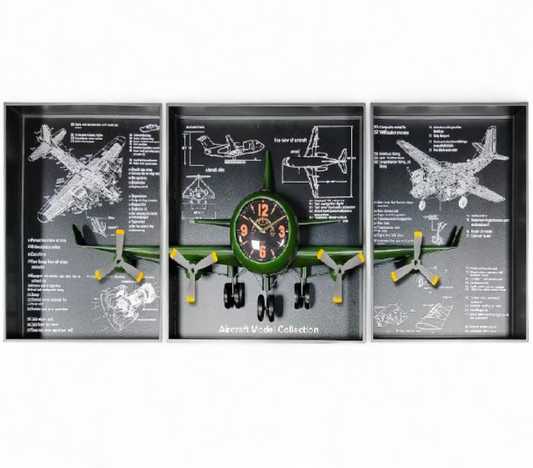 Aviator Metal Duvar Saati Tablo 75x205 Cm