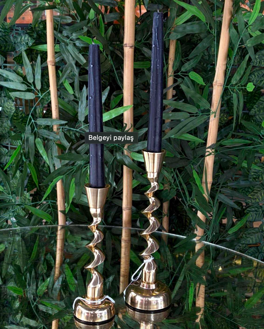 Voluta Metal Mumluk Set Gold