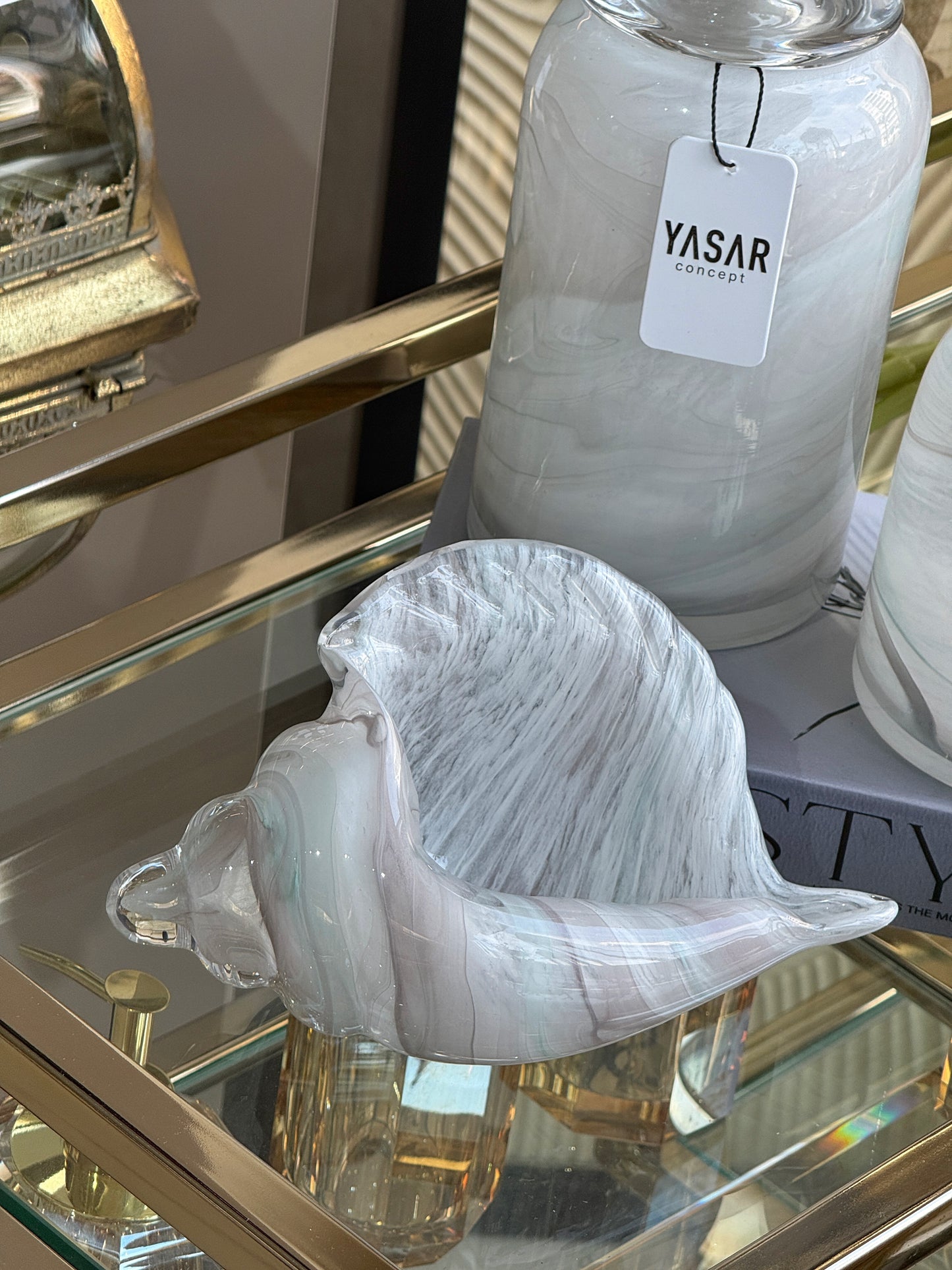 Shelle Cam Deniz Kabuğu 14x22 Cm