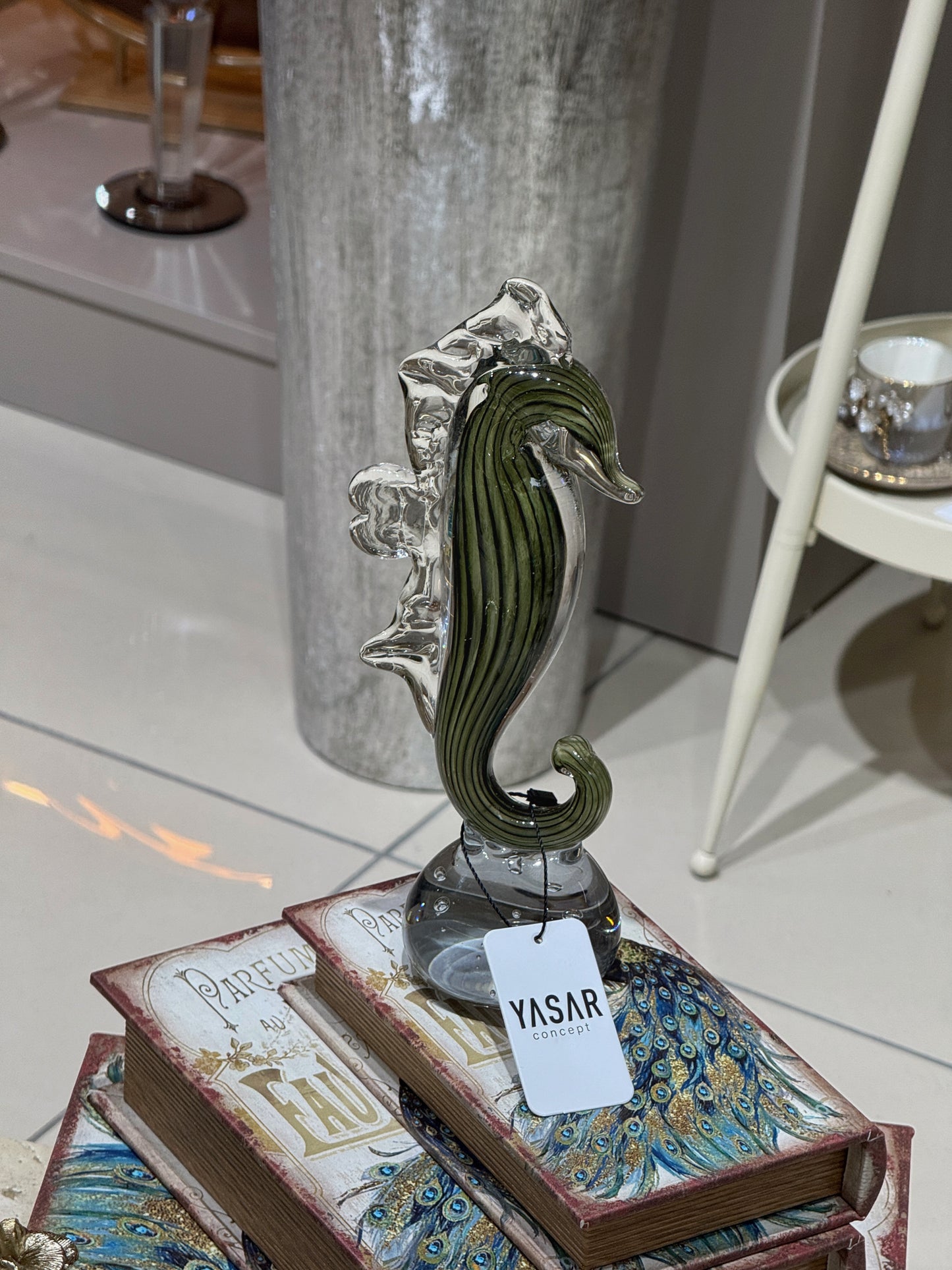 Hippocampe Cam Deniz Atı Yeşil 11x28 Cm