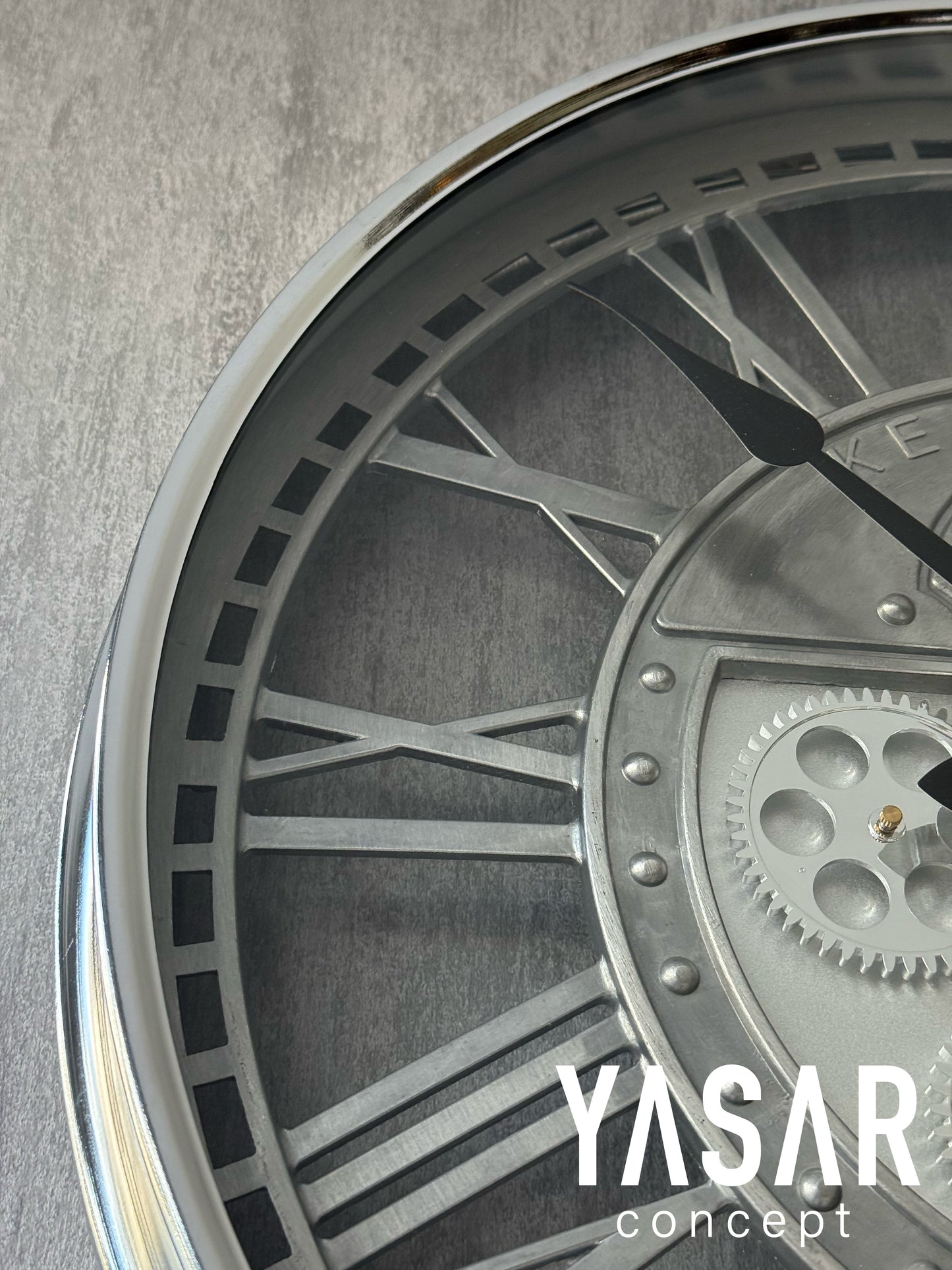 Noctogear Metal Çarklı Duvar Saati 55 Cm