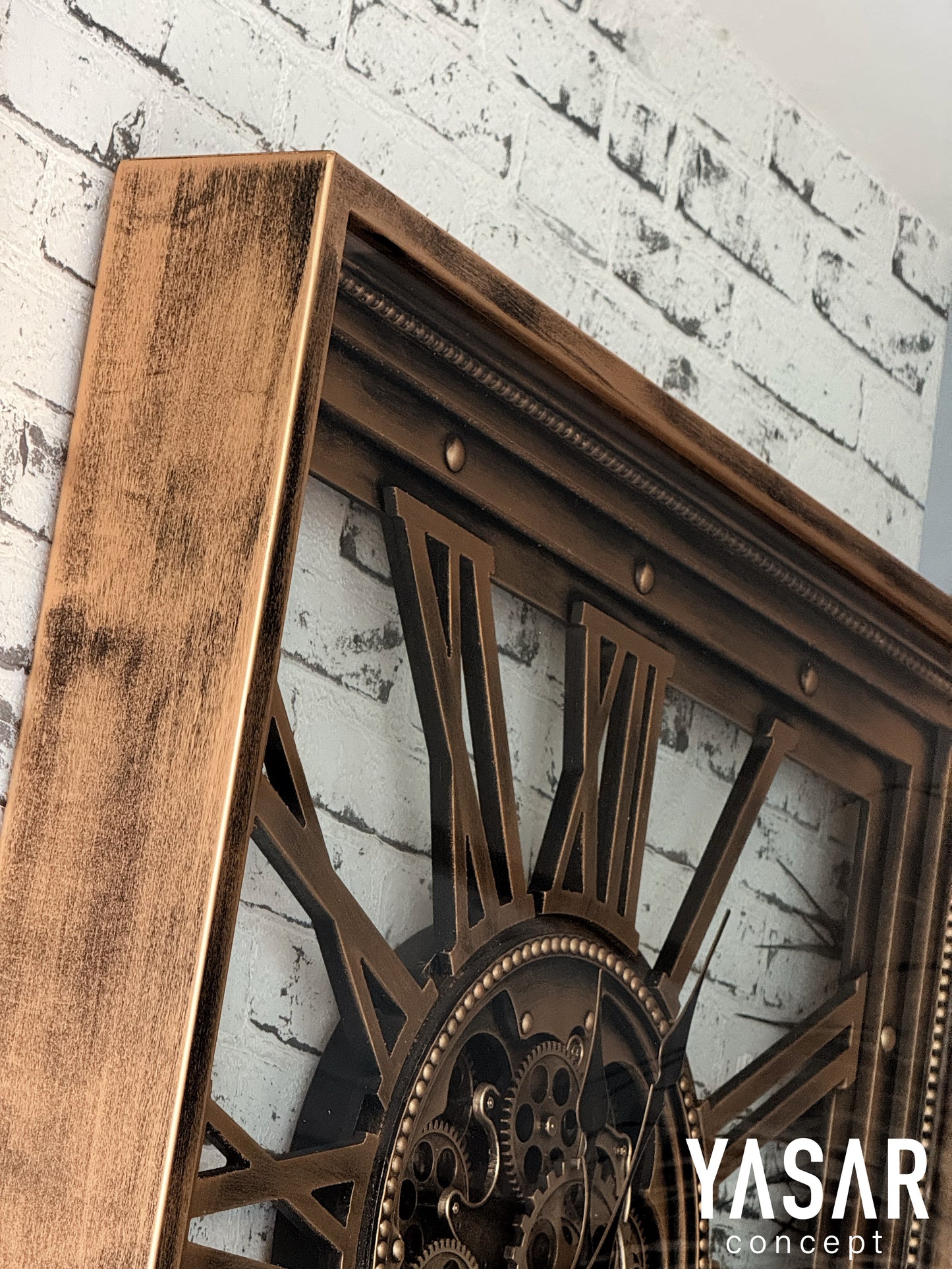 Vastor Metal Çarklı Duvar Saati 80 Cm