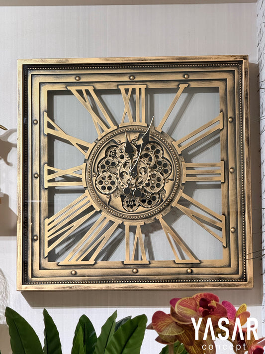 Vastor Metal Çarklı Duvar Saati 80 Cm