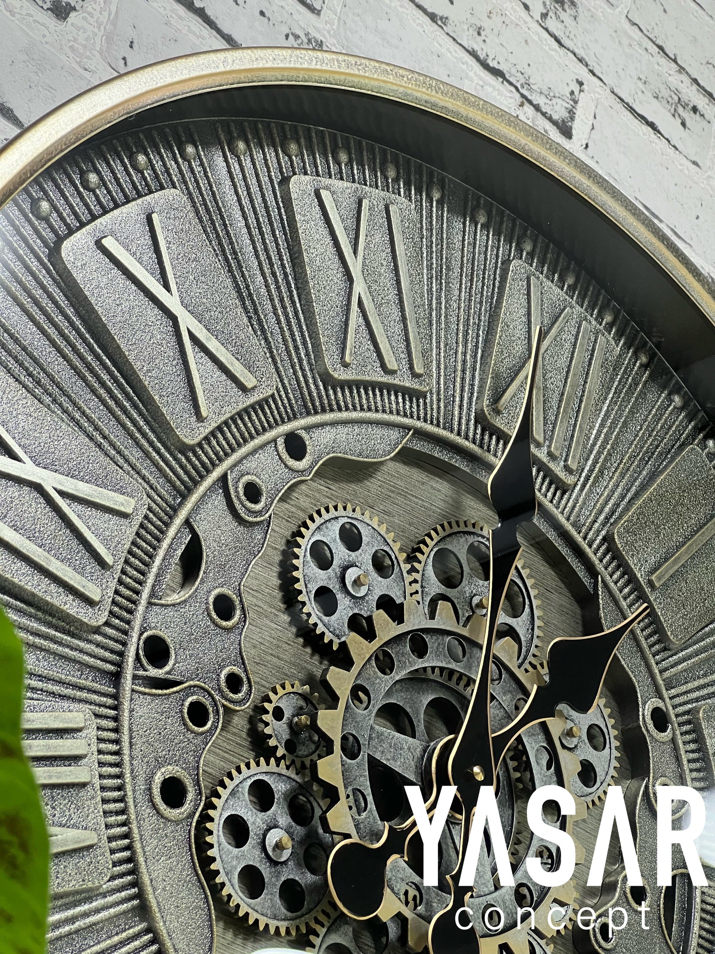 Clokar Metal Çarklı Duvar Saati 60 Cm