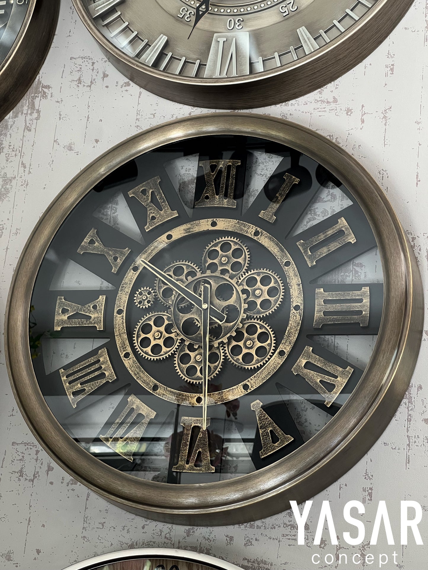 Mechadial Metal Çarklı Duvar Saati 60 Cm