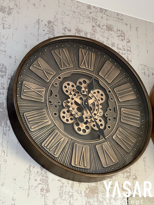 Tock Metal Çarklı Duvar Saati 60 Cm