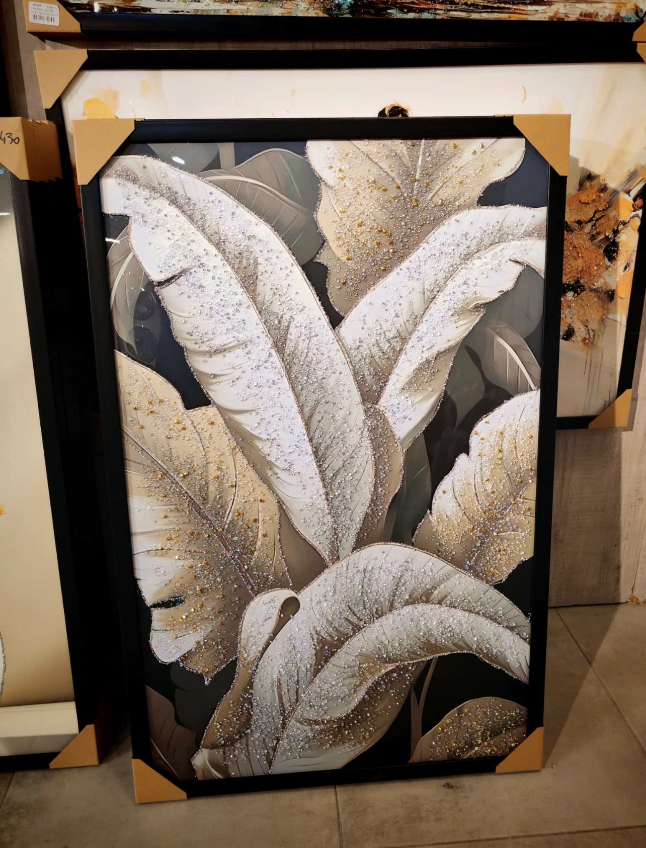 Lustrous Leaves Kristal Epoksi Taşlı Reçine Tablo