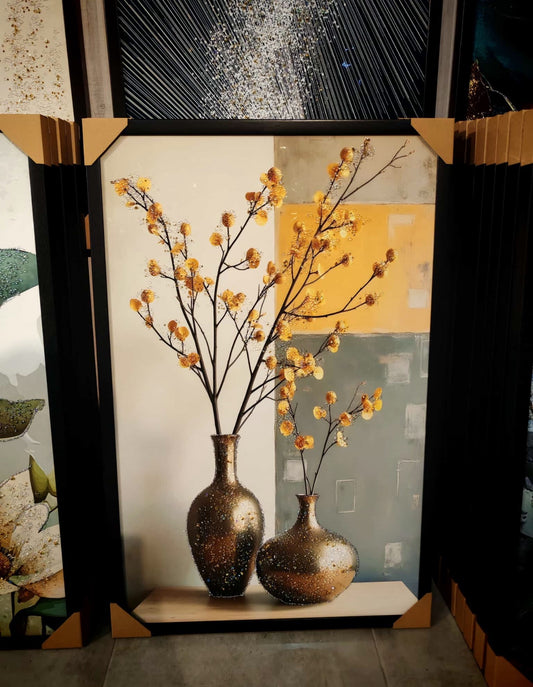 Vases in Harmony Kristal Epoksi Taşlı Reçine Tablo