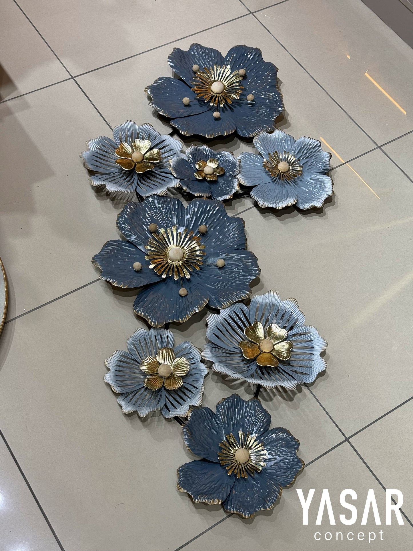 Grisbleu Metal Duvar Panosu 63 x 133 Cm