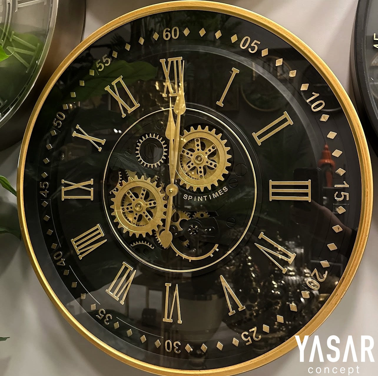 Spur Metal Çarklı Duvar Saati 60 Cm