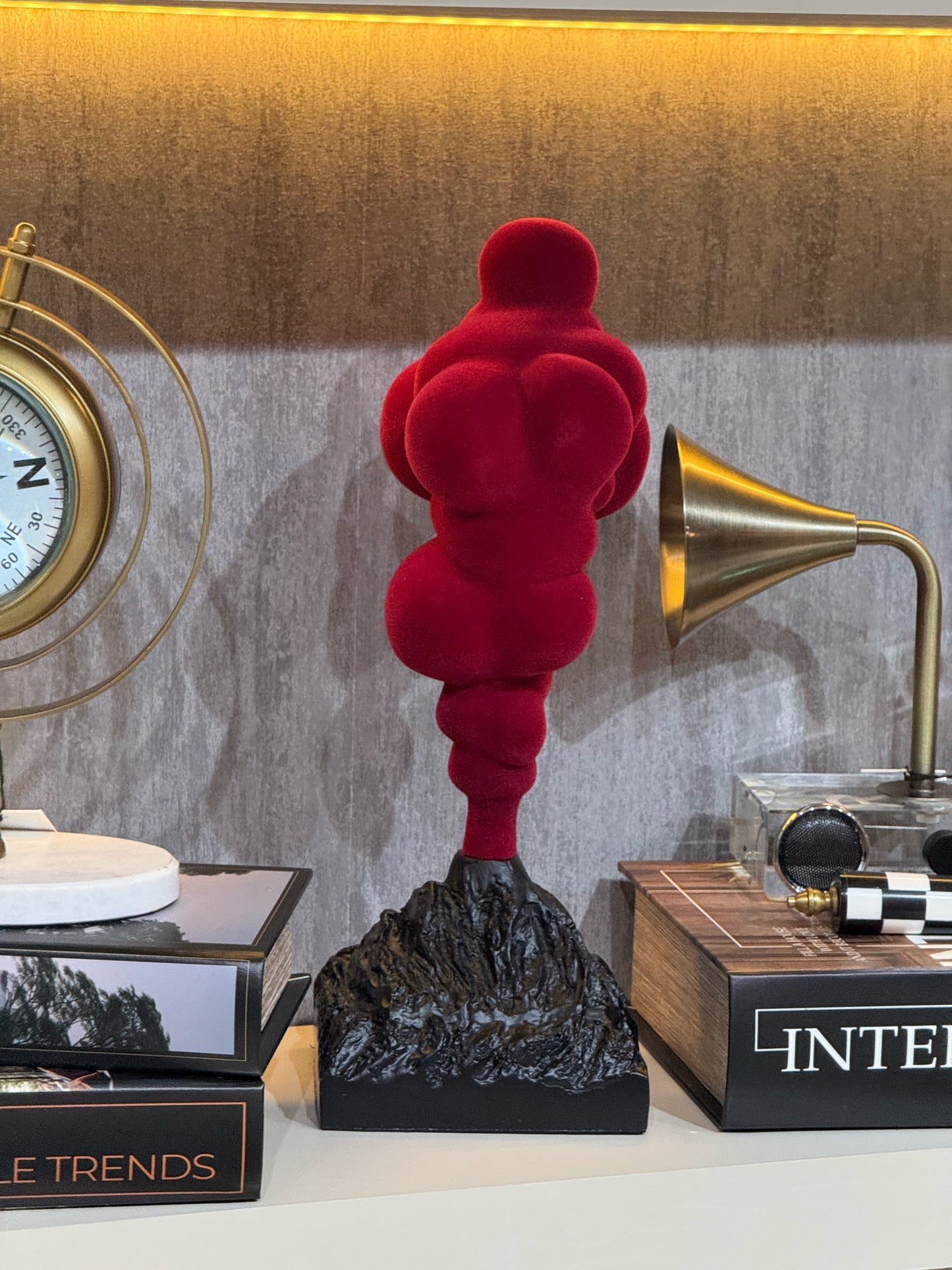 Flok Dekoratif Soyut Volkan Obje