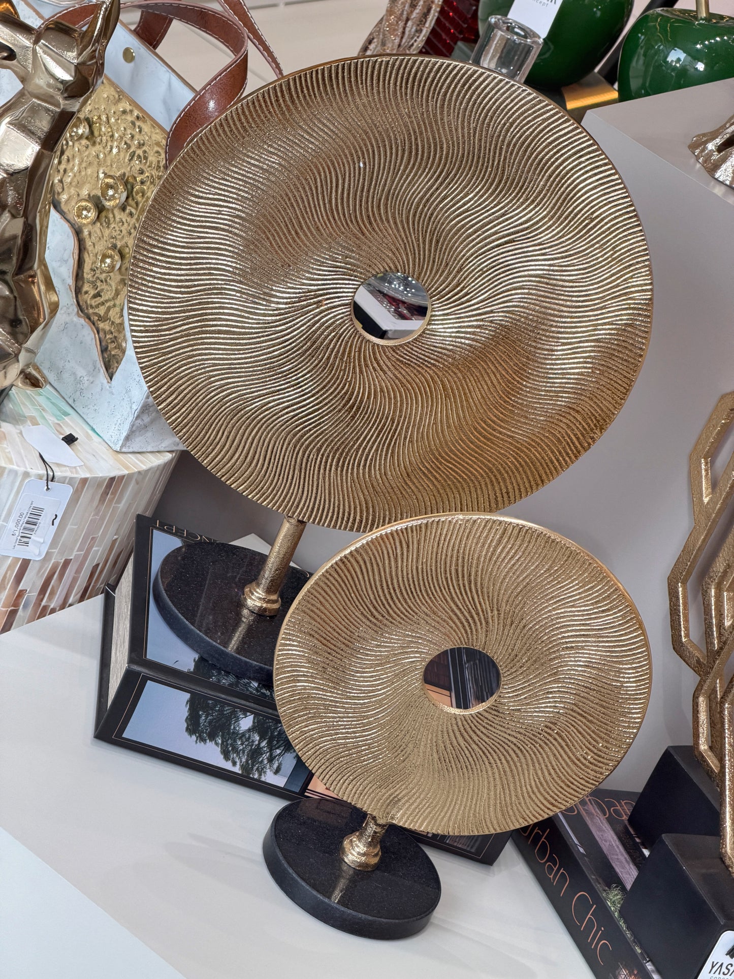 Contura Metal Dekoratif Disk Set Gold 25x32 Cm ve 35x45 Cm