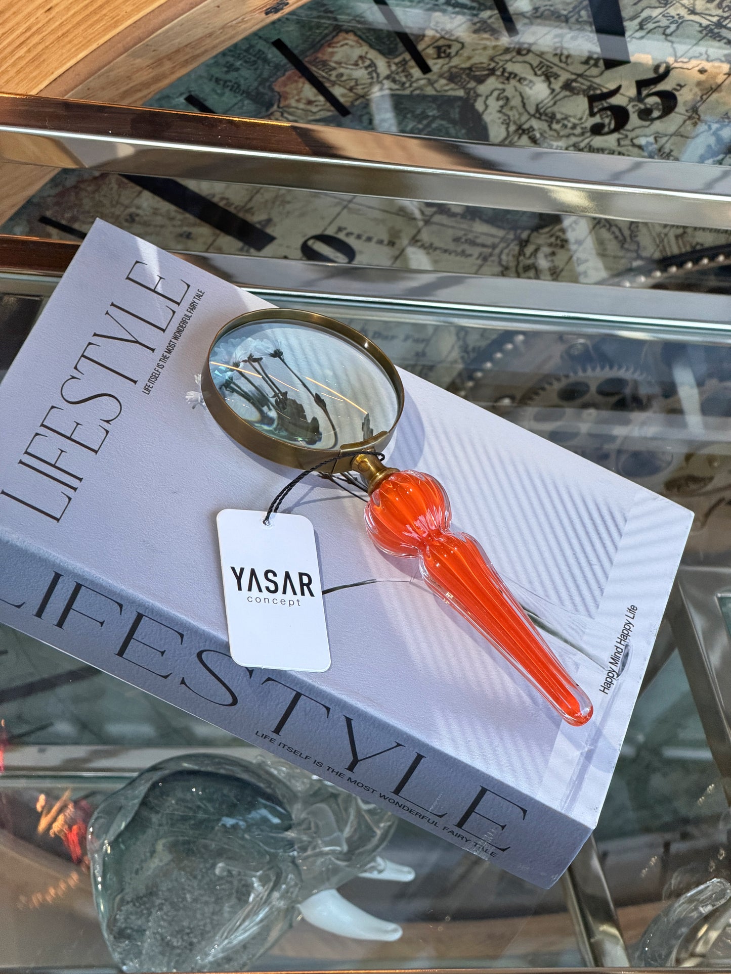 Lucentis Cam Büyüteç Turuncu 8x22 Cm