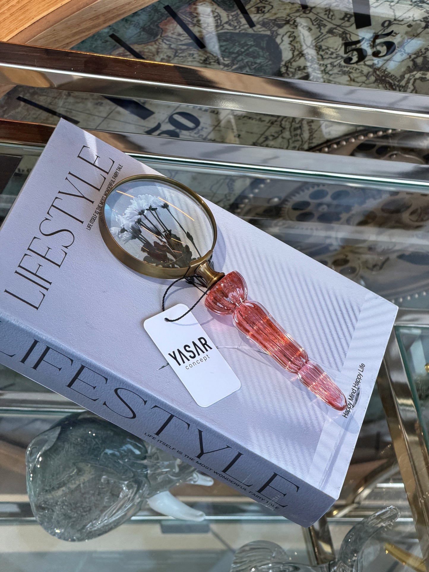 Lucentis Cam Büyüteç Somon 8x22 Cm