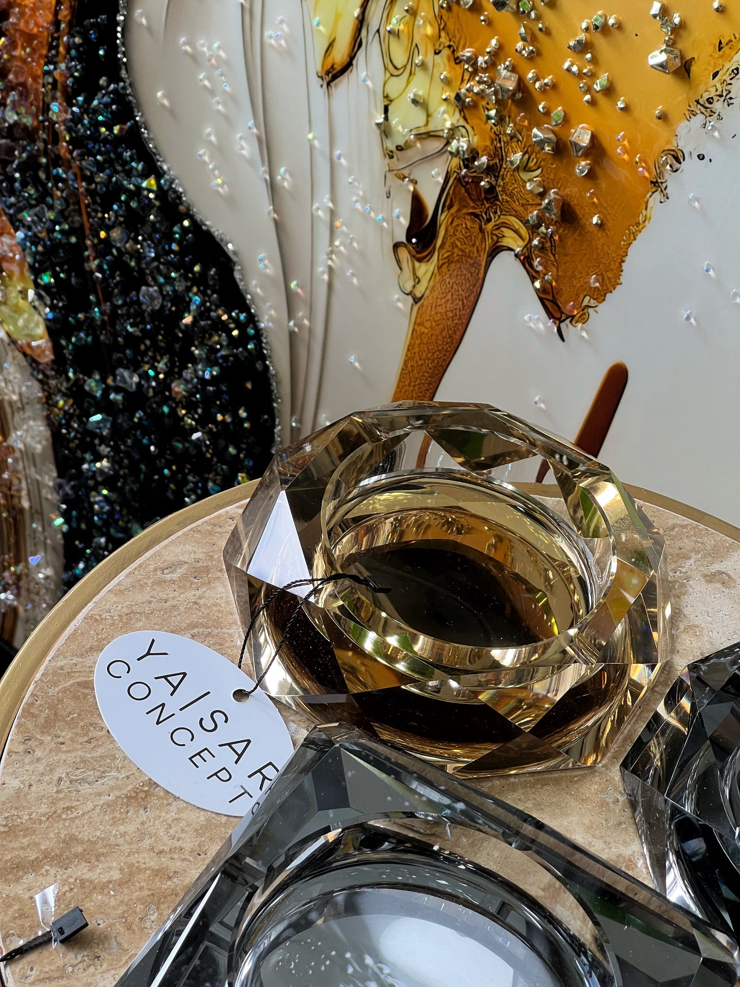 Mario Kristal Kül Tablası Küllük Amber