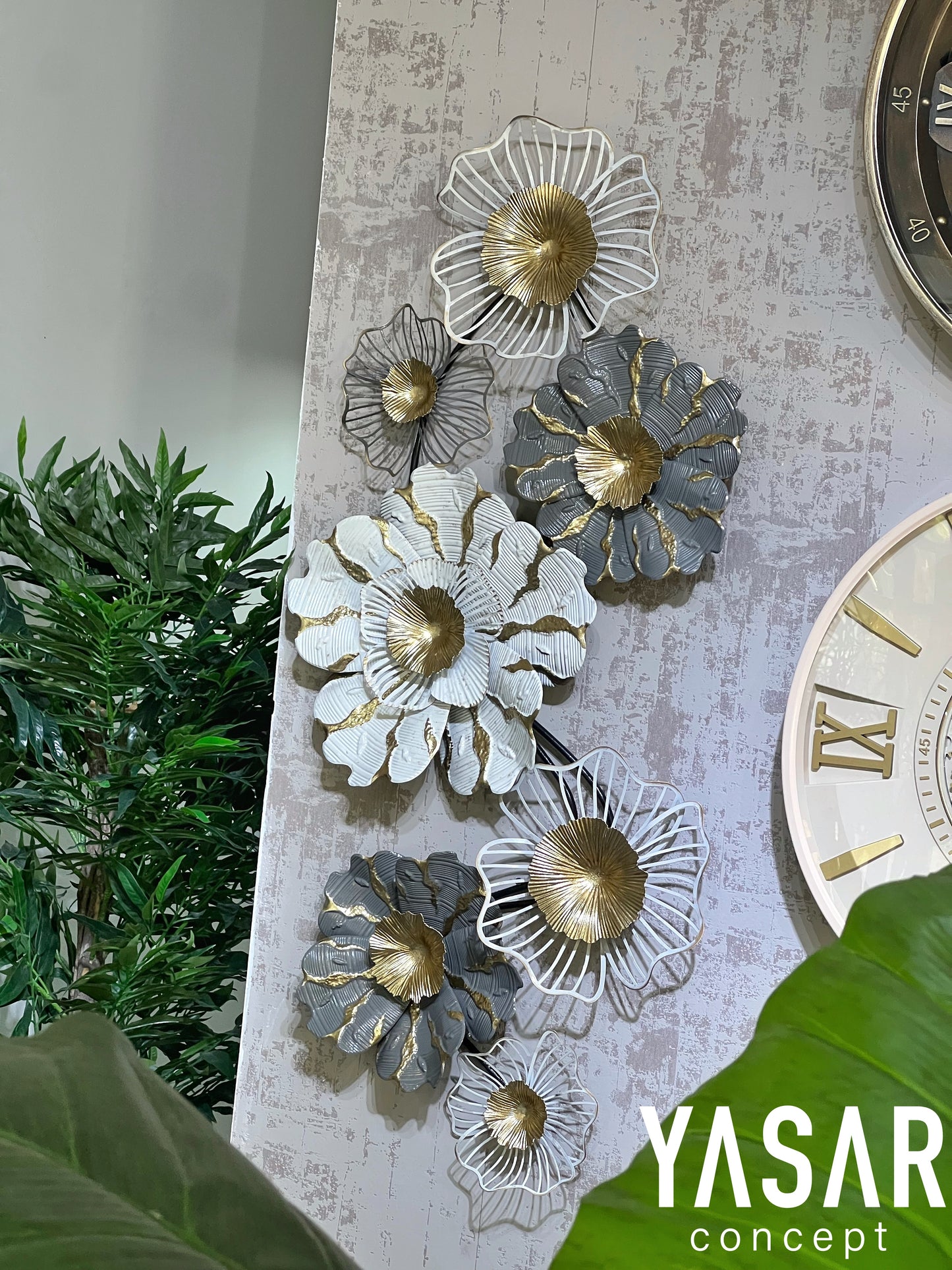 Flowe Metal Çiçekli Duvar Panosu