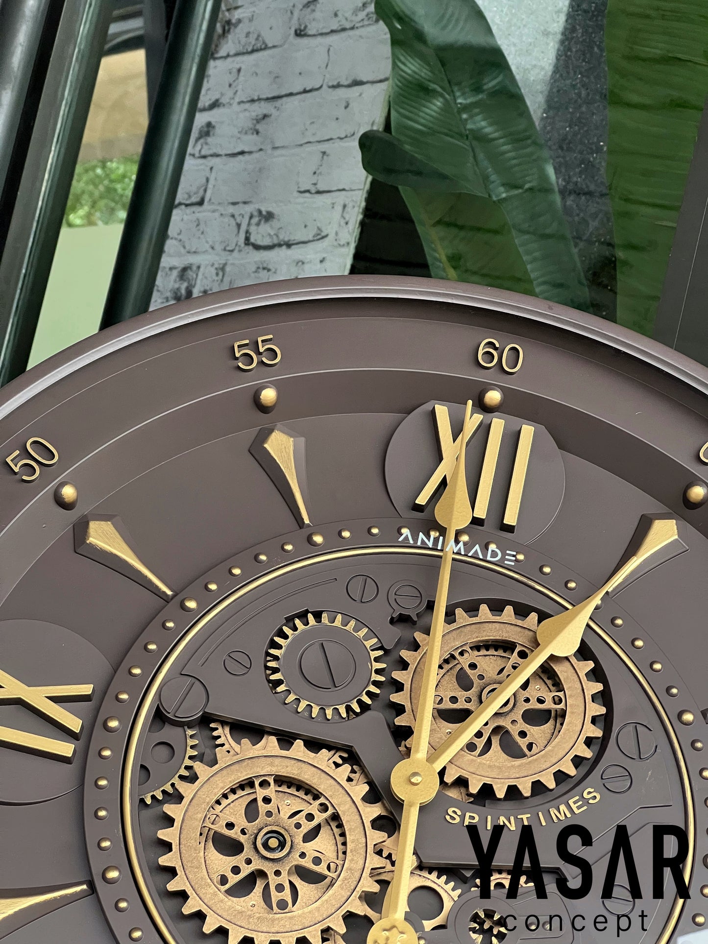 Cliffe Metal Çarklı Duvar Saati 60 Cm