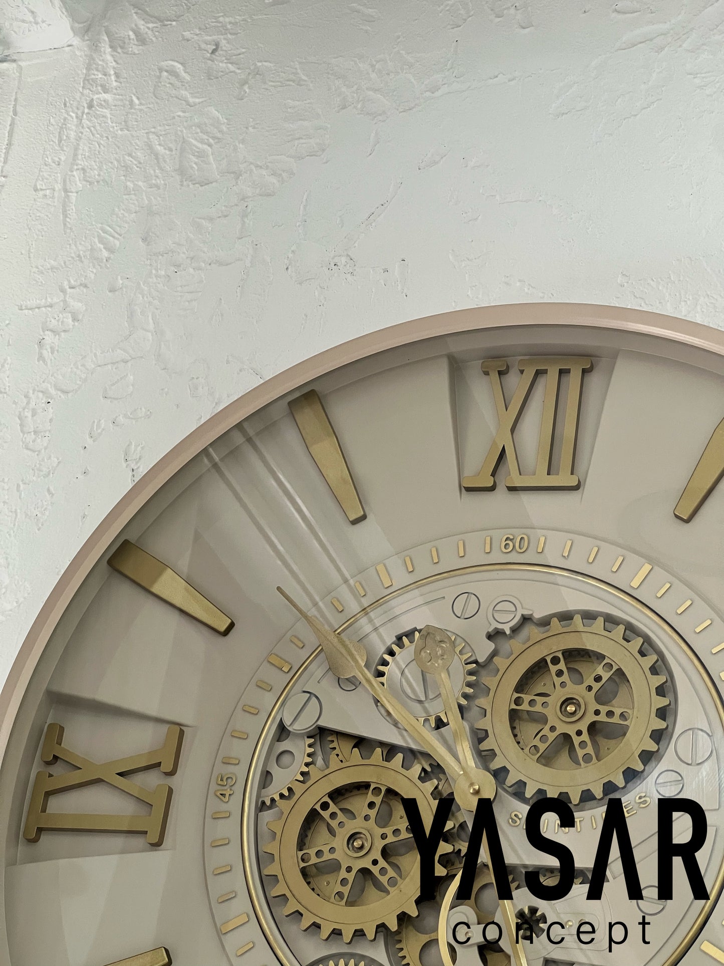 Monarch Metal Çarklı Duvar Saati 60 Cm