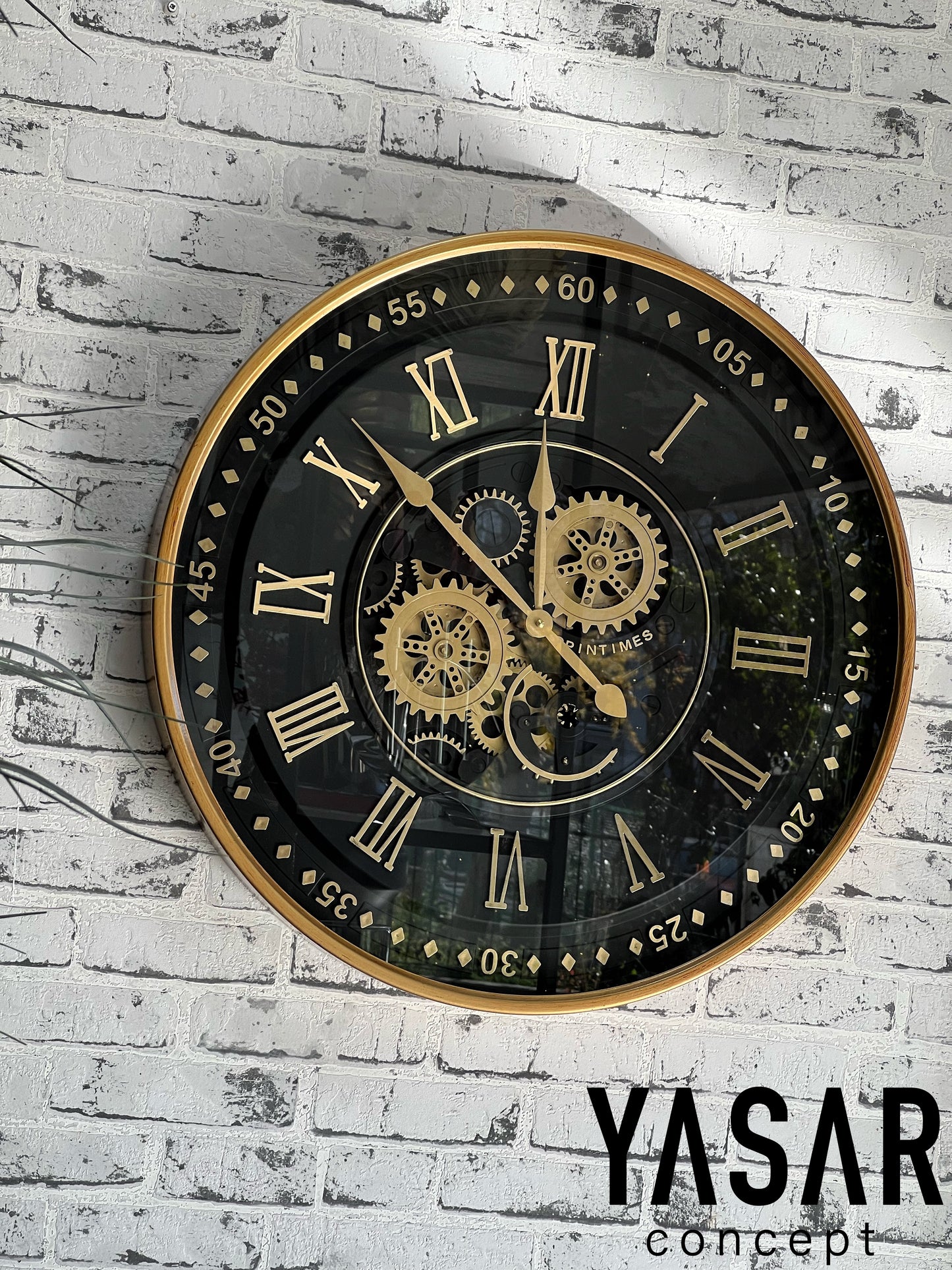 Spur Metal Çarklı Duvar Saati 60 Cm