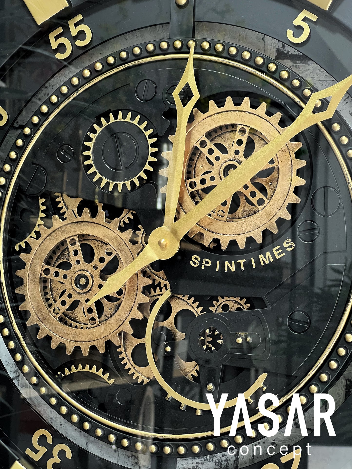 Roton Metacog Metal Çarklı Duvar Saati 60 Cm