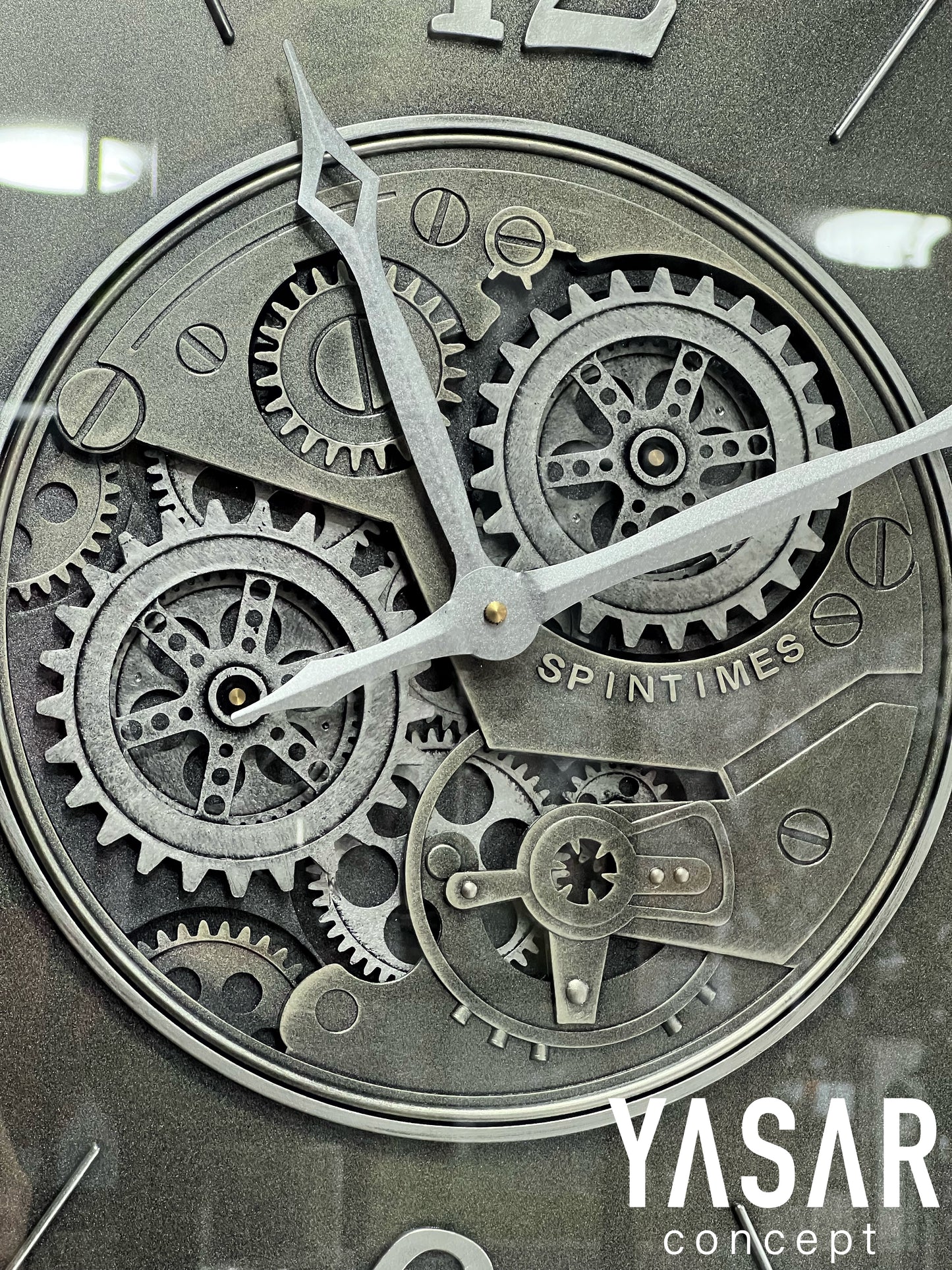 TriNove Metal Çarklı Duvar Saati 60 Cm