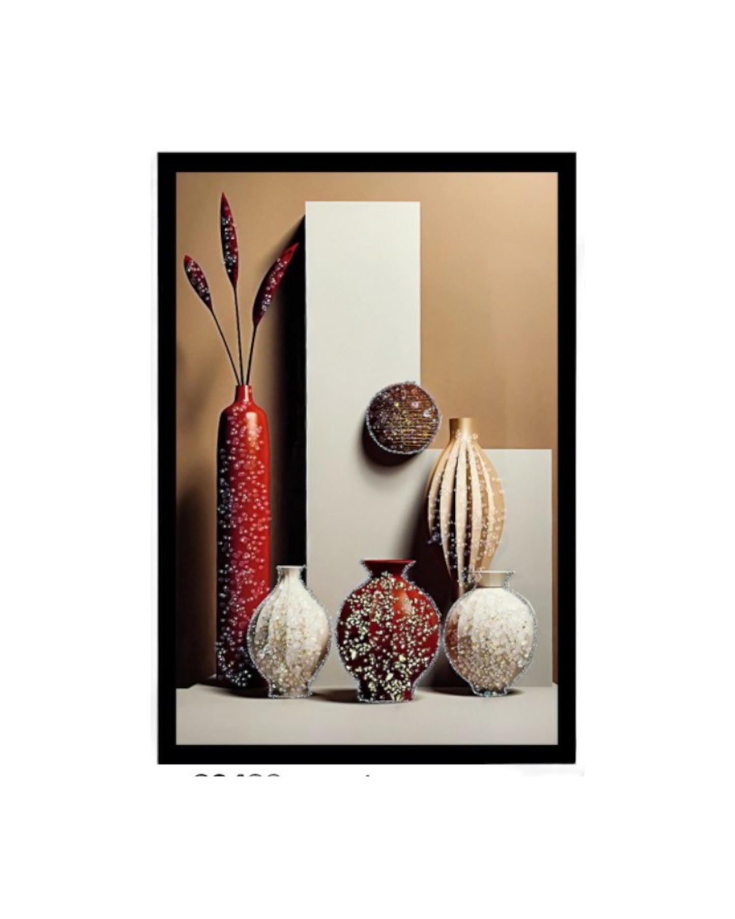 Bohemian Vases Kristal Epoksi Taşlı Reçine Tablo