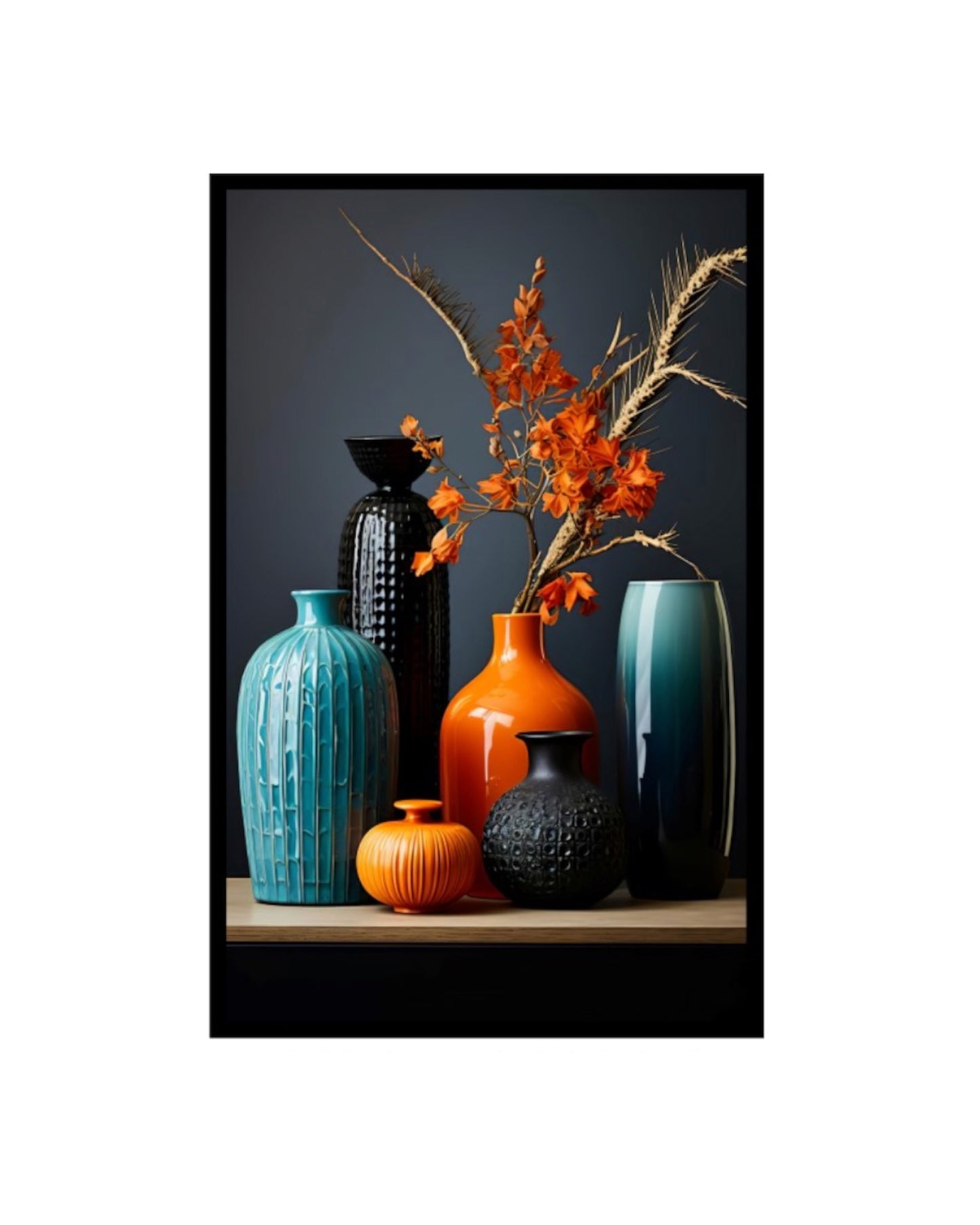 Curves Vases Kristal Epoksi Taşlı Reçine Tablo