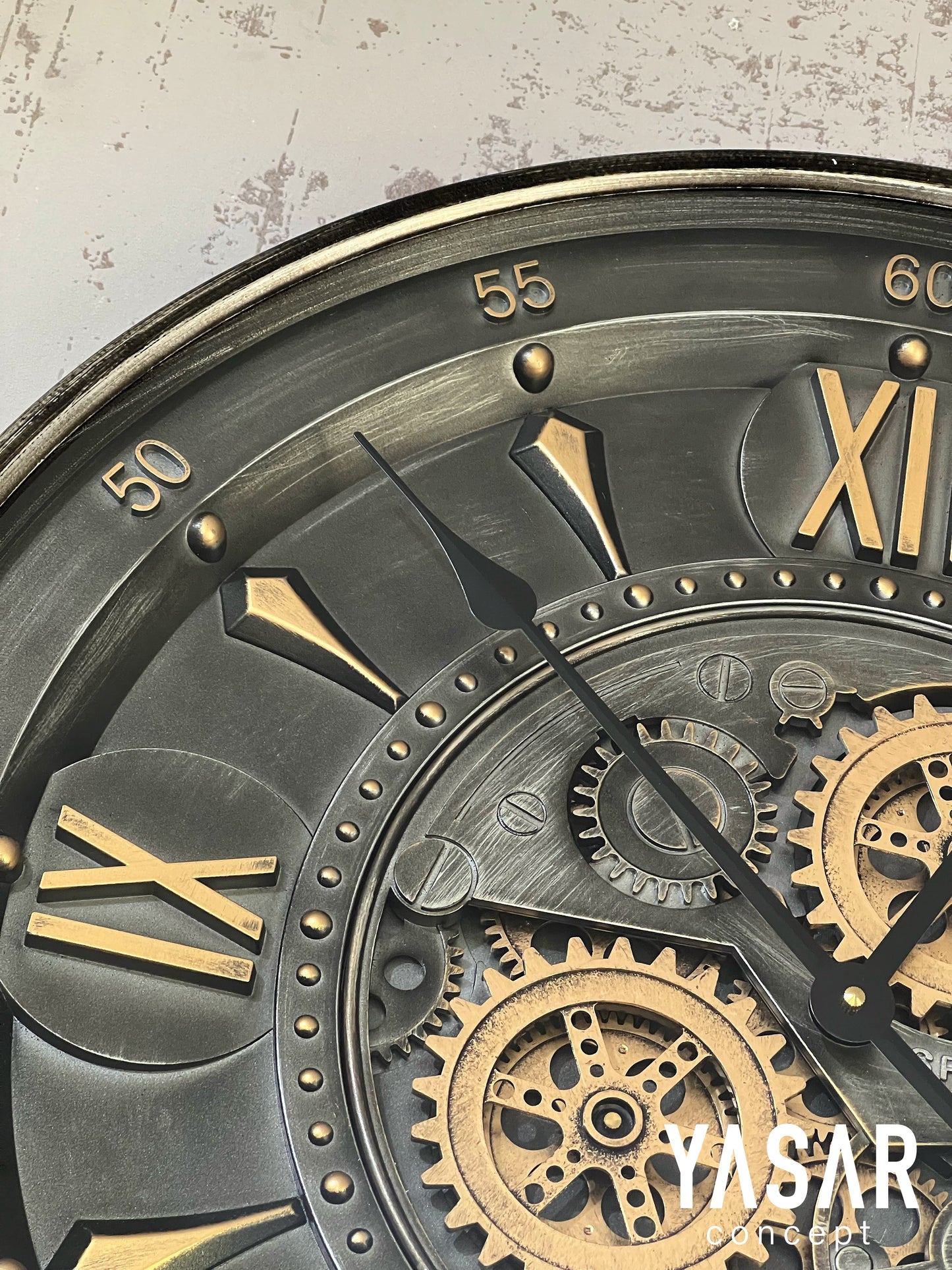 Cavallo Tempo Metal Çarklı Duvar Saati 60 Cm