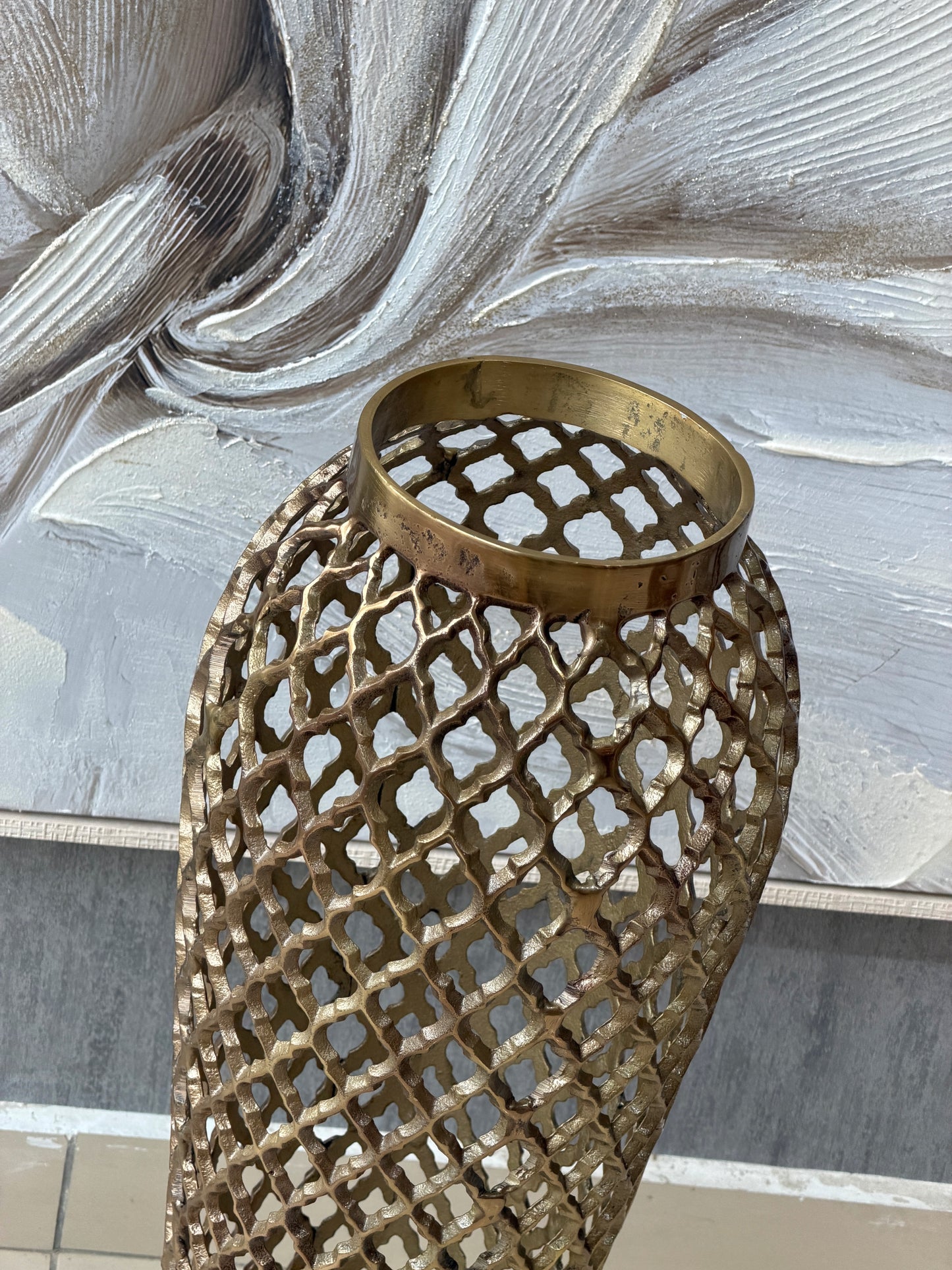 Montaro Metal Yer Vazosu Küçük Boy