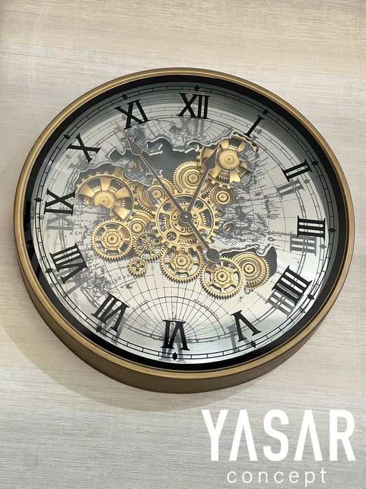 Auriworld Metal Çarklı Duvar Saati 60 Cm