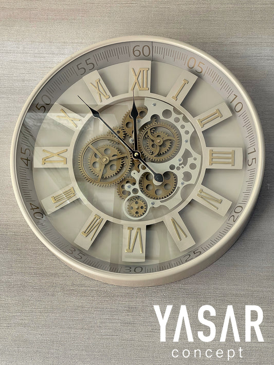 Vanilith Metal Çarklı Duvar Saati 46 Cm