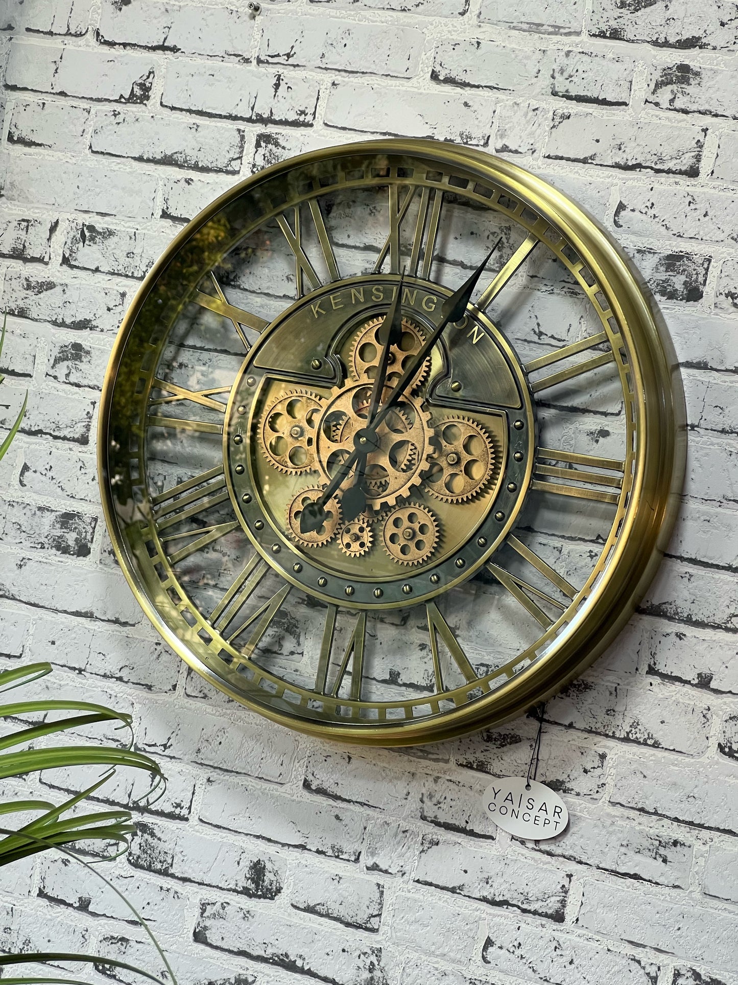 Cogvera Metal Çarklı Duvar Saati 55 Cm