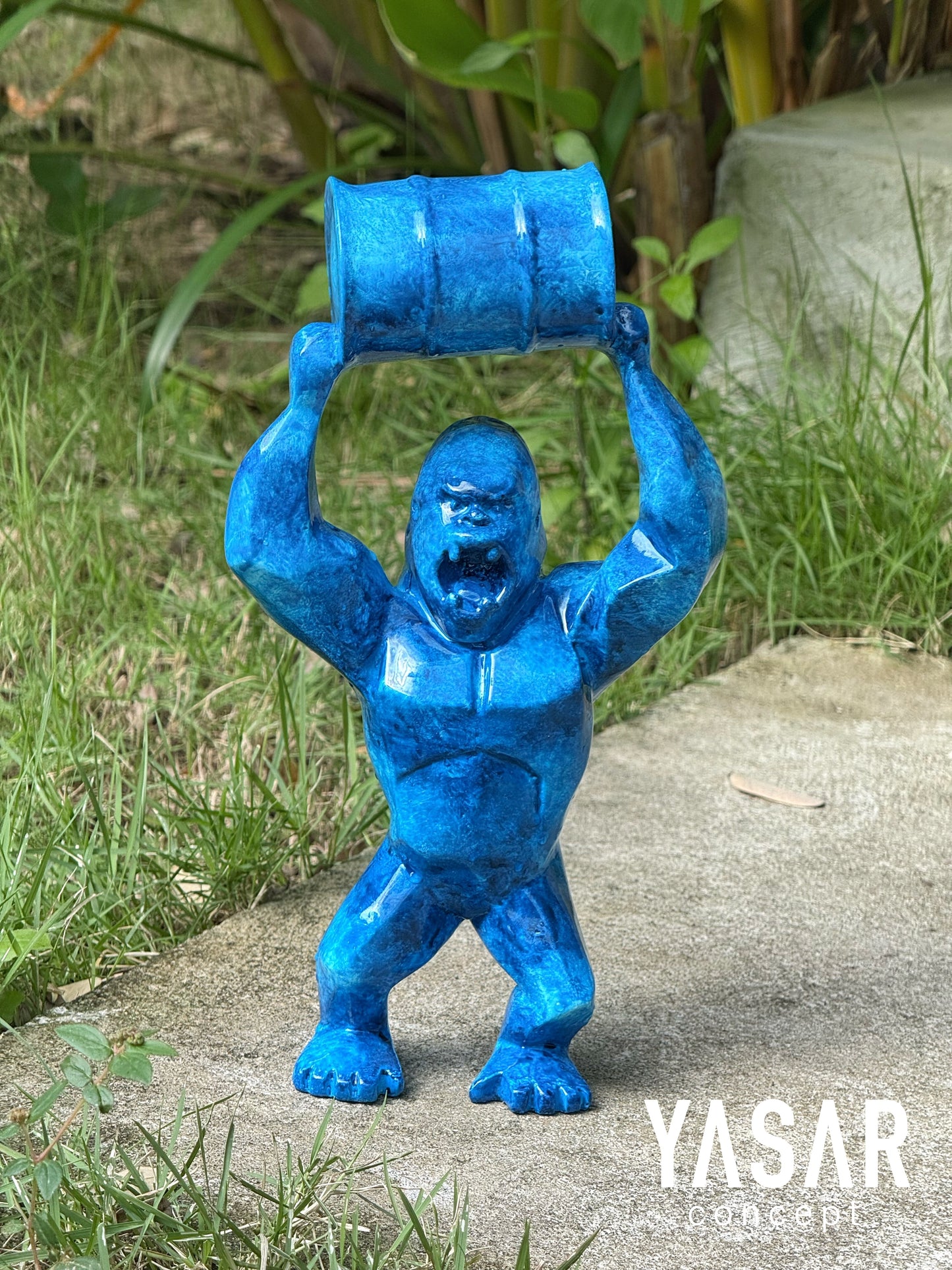 Wild Kong Oil Heykel Marble Mavi