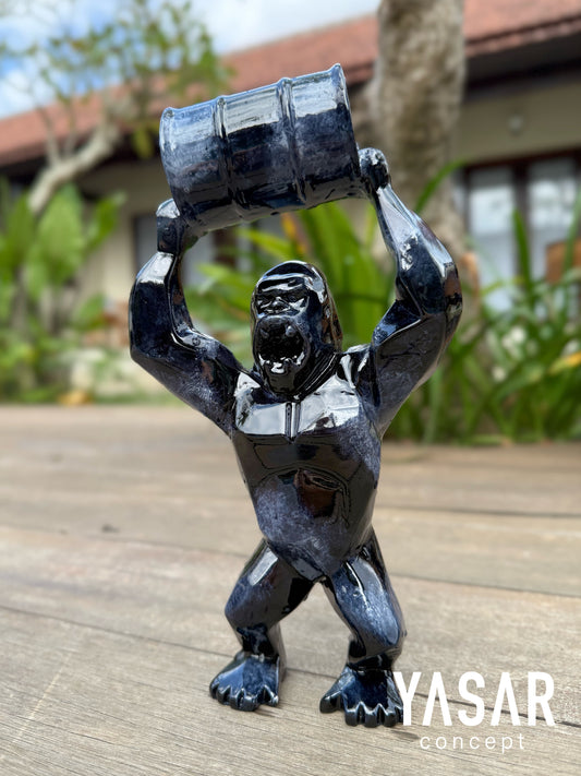 Wild Kong Oil Heykel Marble Siyah