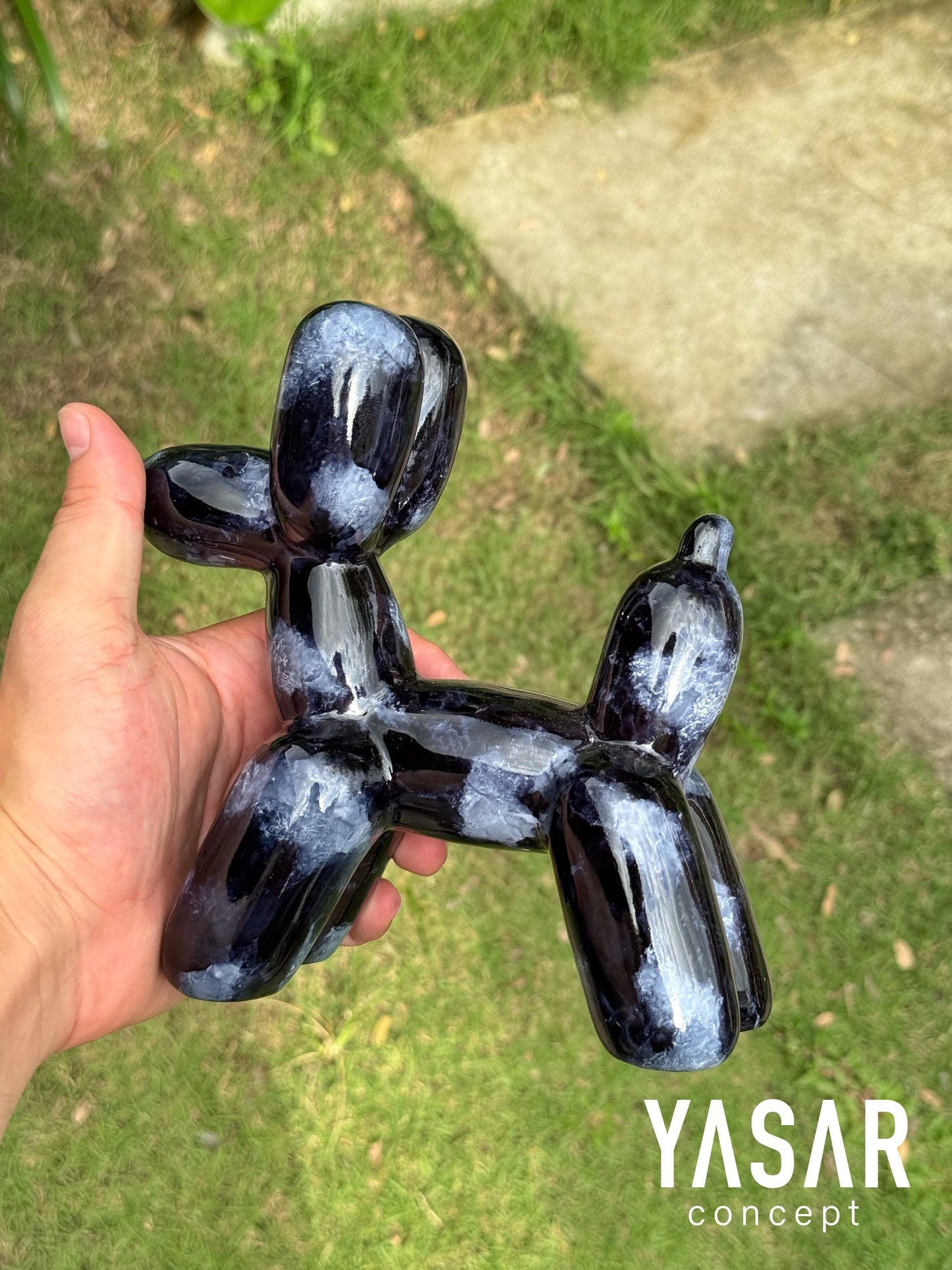 Balloon Dog, Balon Köpek Marble Siyah