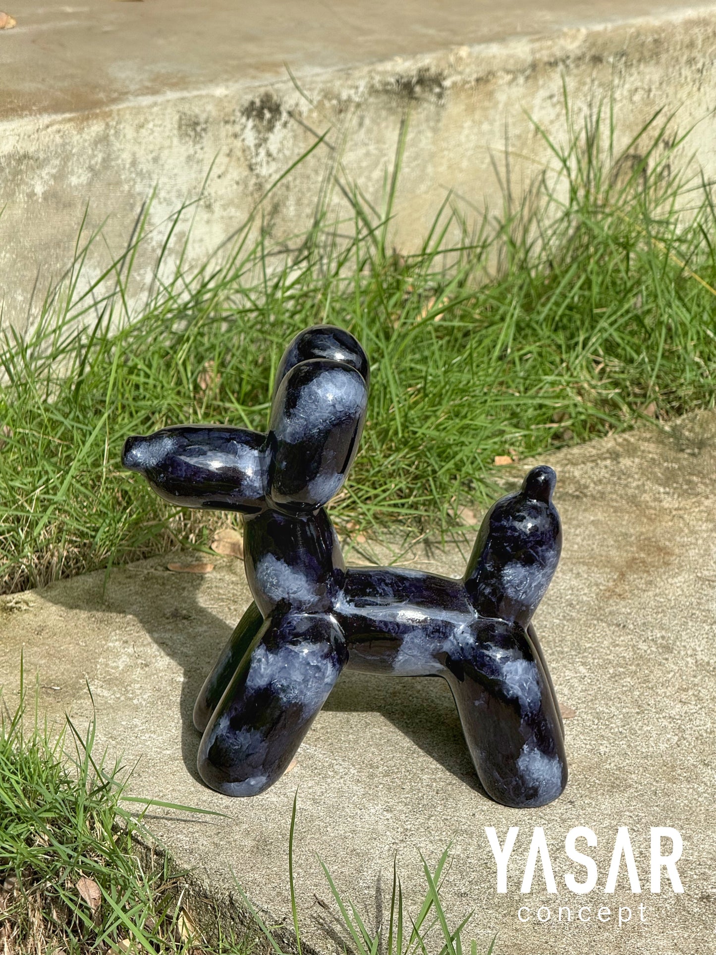 Balloon Dog, Balon Köpek Marble Siyah