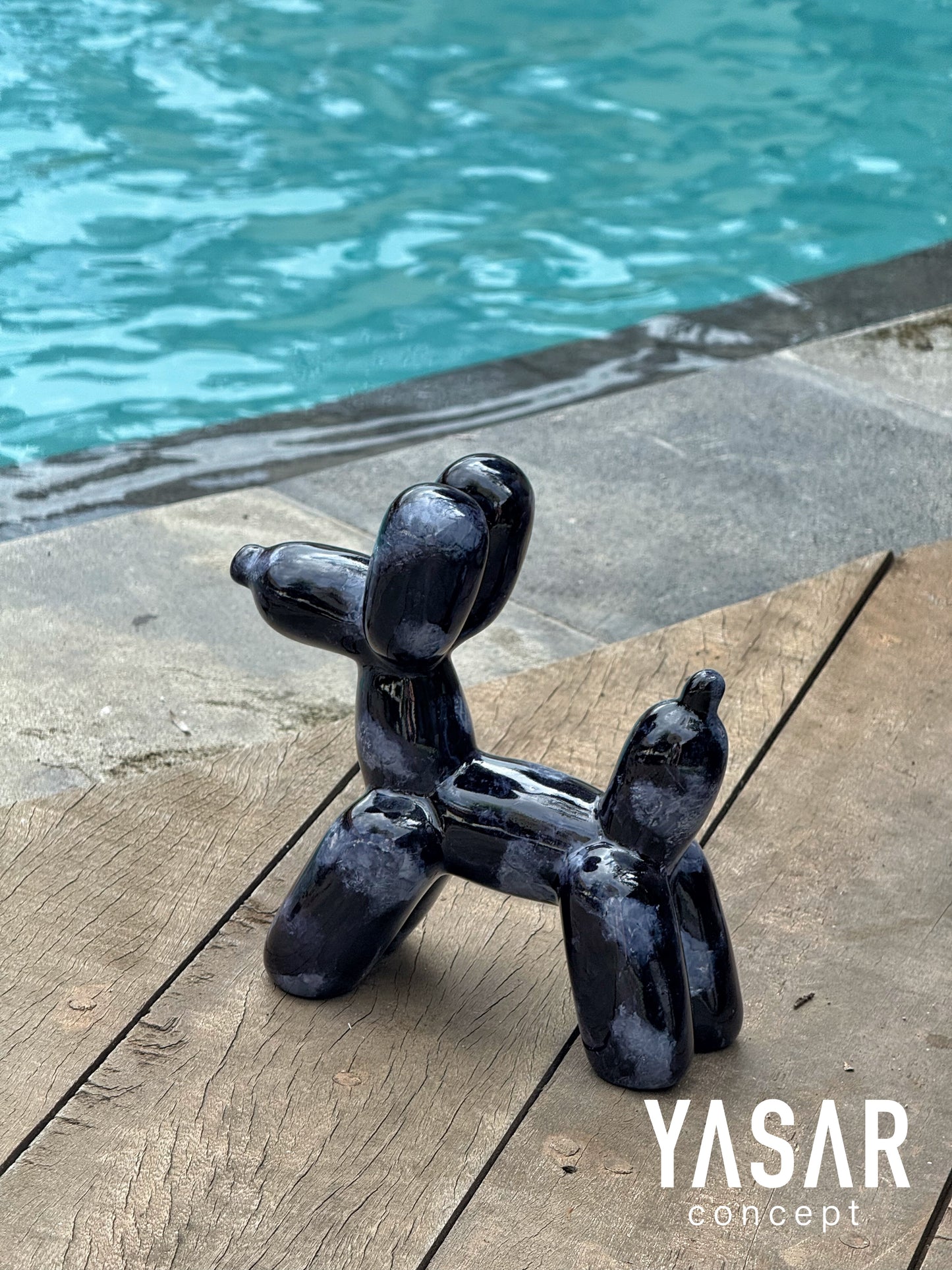 Balloon Dog, Balon Köpek Marble Siyah