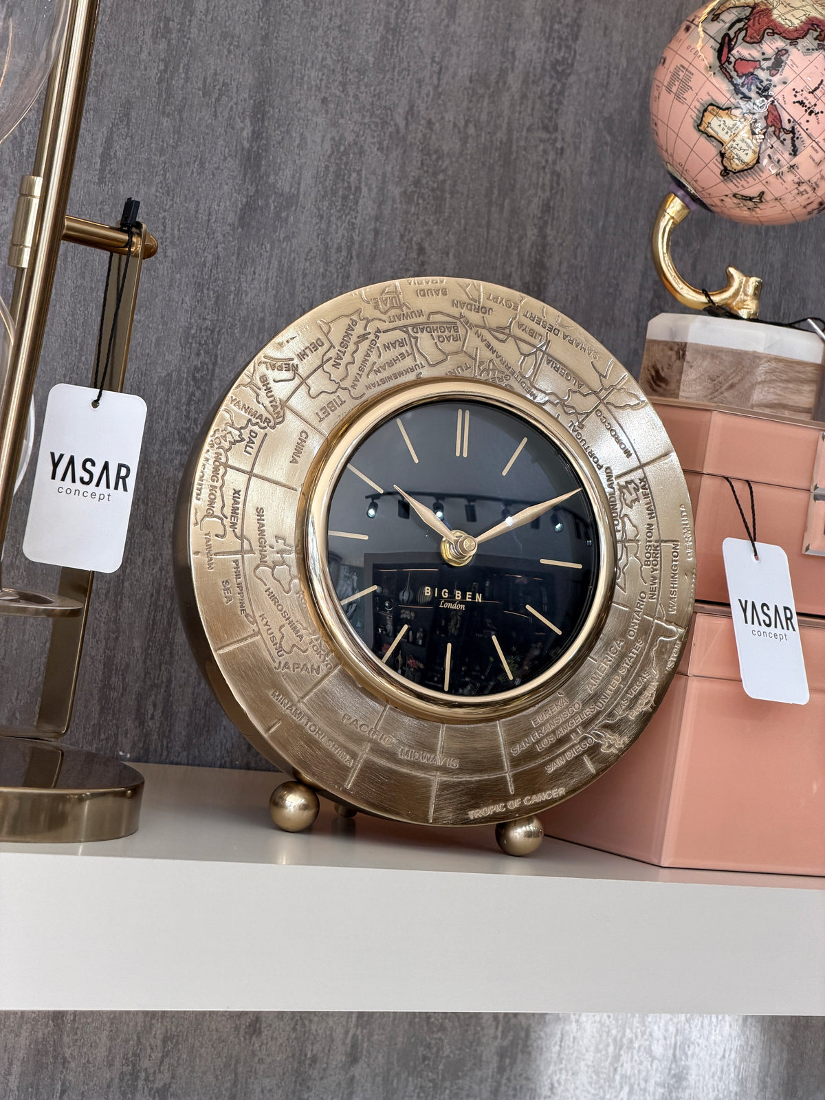 Orbisia Metal Masa Saati Gold