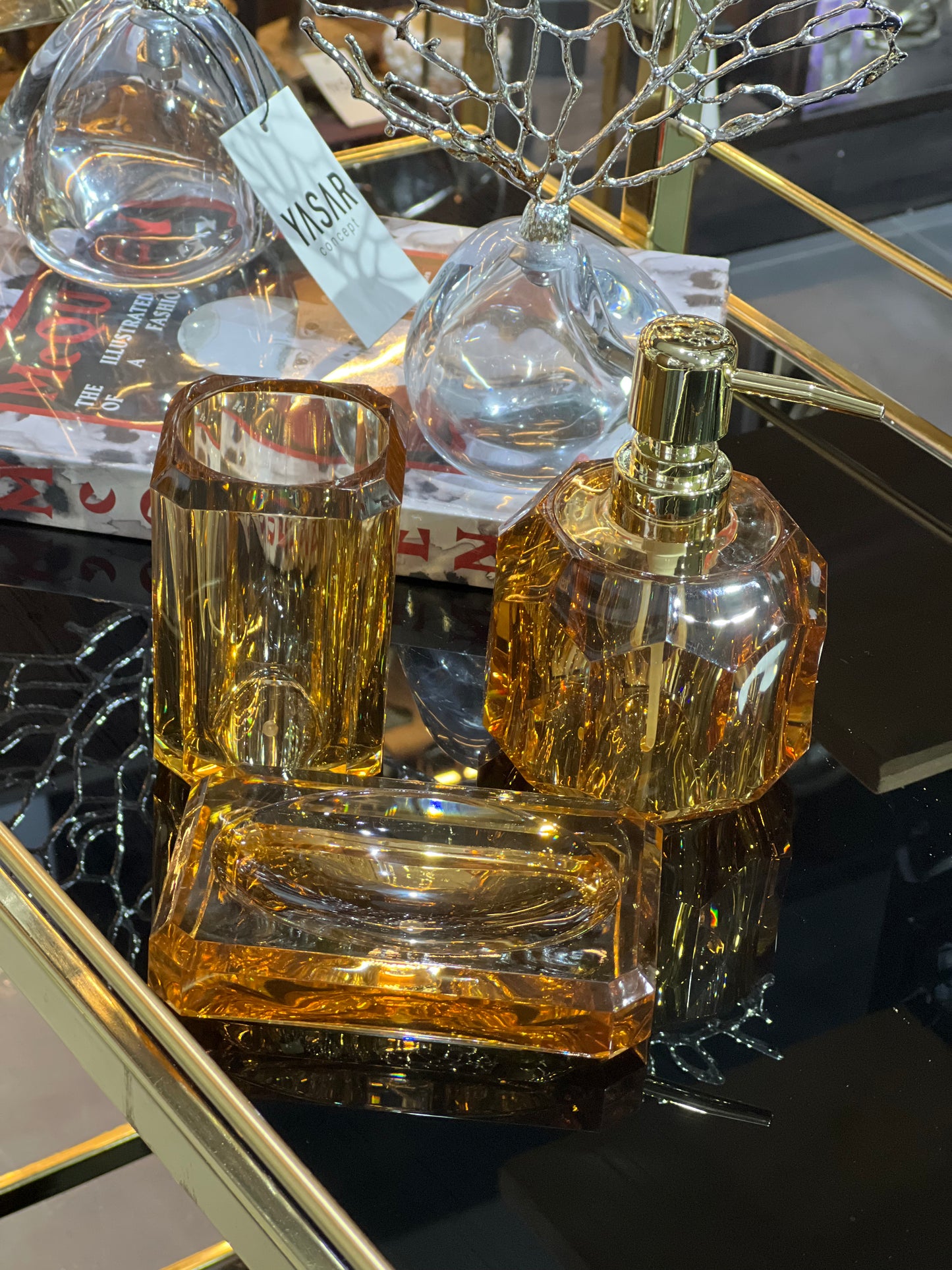 Clarion Akrilik Banyo Seti Amber