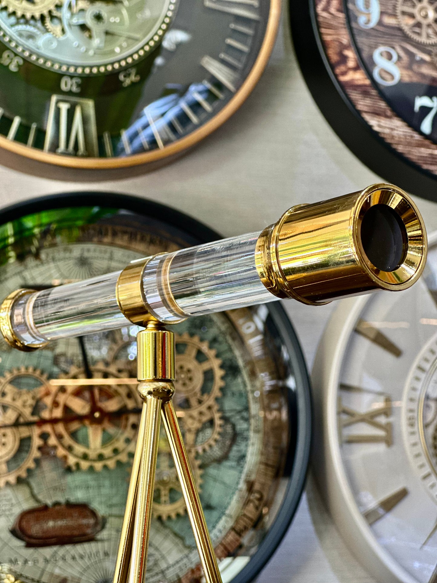 Cristaliscope Metal Kristal Dekoratif Dürbün Obje